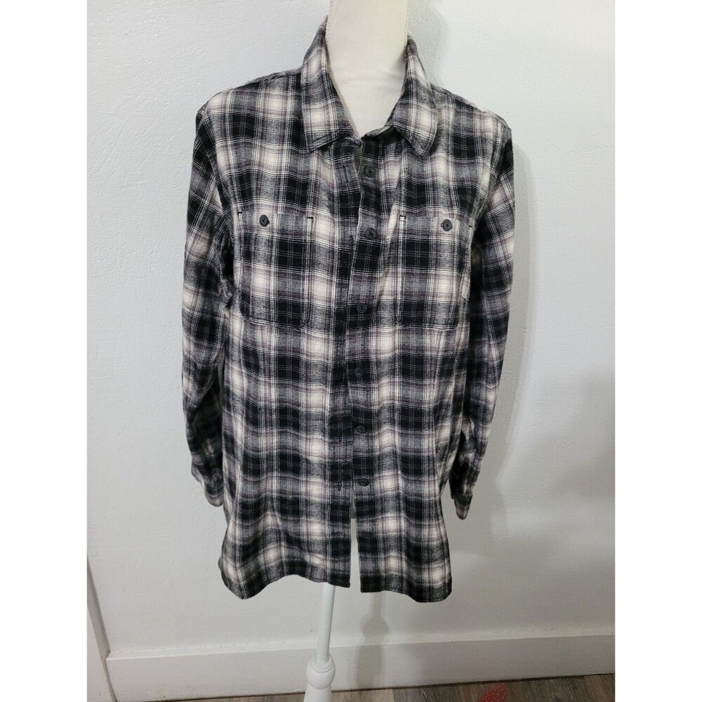 Duluth Black White Plaid Flannel Womens XXL Street Wear Cozy Streetwear Gorpcore